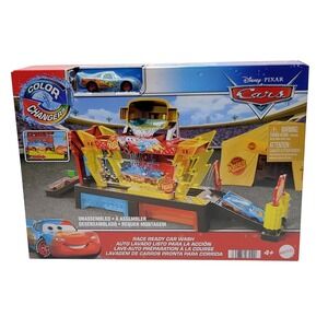 Disney Pixar Cars Race Ready Car Wash Playset‎ - Color Change - New  Unopened